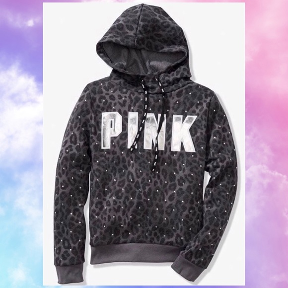 VS PINK Leopard Bling Pullover